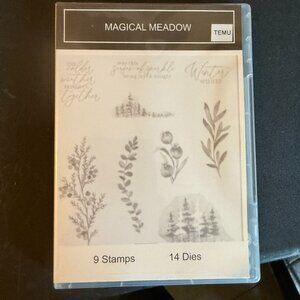 Temu Stamps and Dies Magical Meadow